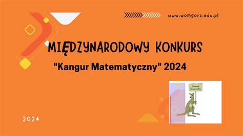 Komunikat O Organizacji Mi Dzynarodowego Konkursu Matematycznego