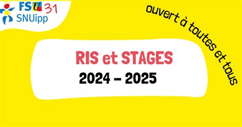 2024 2025 Calendrier Des Ris Et Stages De Formation Syndicale Fsu