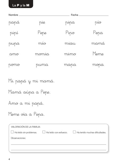 Cartilla De Lectura Para Primero De Primaria Todas Las Letras Dífonos Trabadas