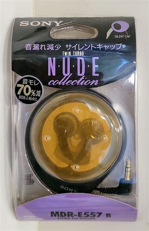 SONY MDR E557 B STEREO EAR RECEIVER TWIN TURBO NUDE collection 巻取式 ケース入