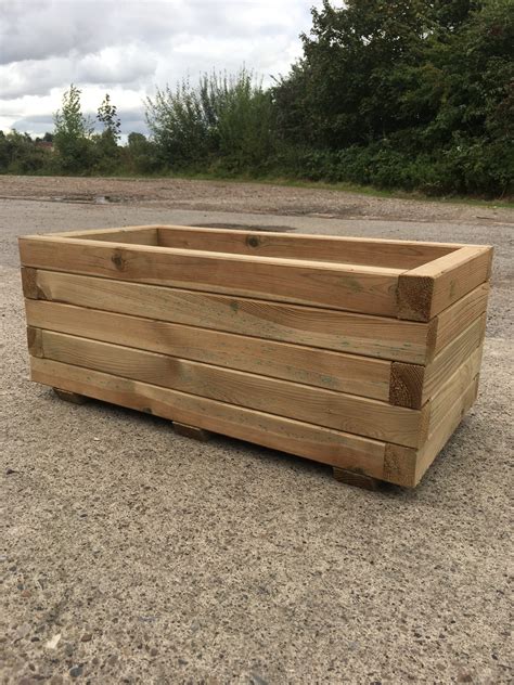 High Quality Tanalised Pressure Treated Trough Planter - LARGE - HALF ...