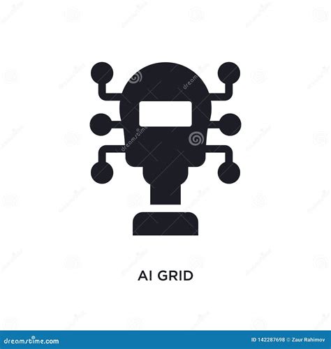 Ai Grid Isolated Icon Simple Element Illustration From Artificial