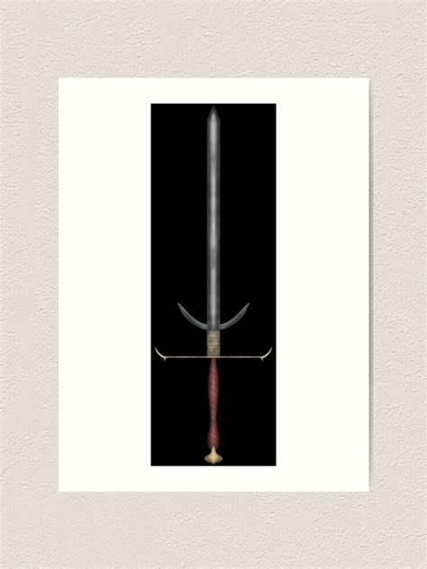 Zweihander German Greatsword Art Print By Ragdesigns Redbubble