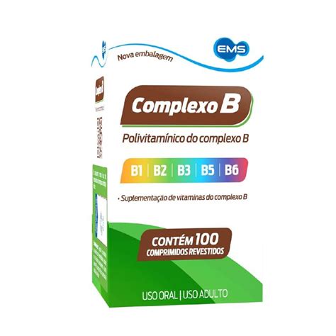 Complexo B 100 Comp Ems Alexfarma