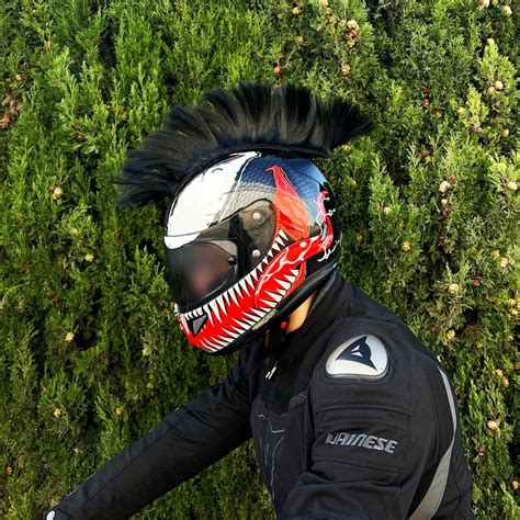 Motorcycle Helmet Mohawk Black - Etsy