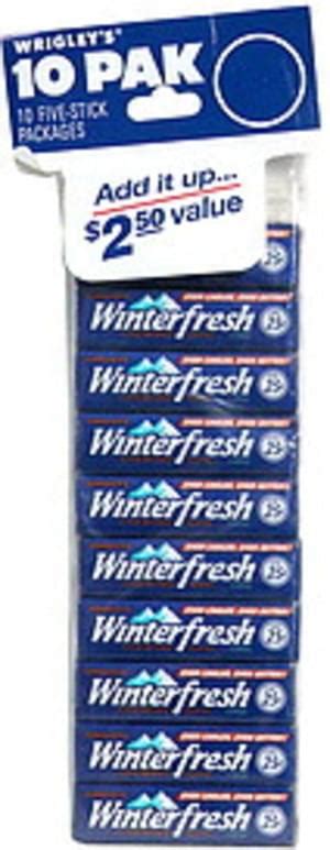 Winterfresh Pre-Priced Chewing Gum - 10 ea, Nutrition Information | Innit