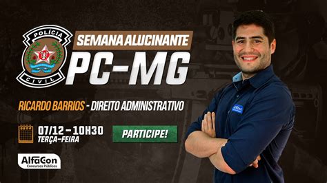 Aula De Direito Administrativo PC MG AlfaCon AO VIVO YouTube