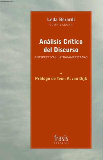 Análisis Crítico Del Discurso Pdf