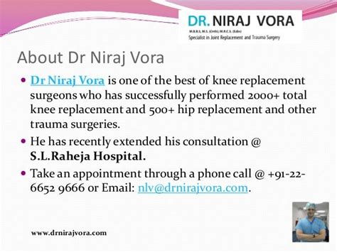 Dr Niraj Vora 8 Things To Know About Knee Replacement Surgery