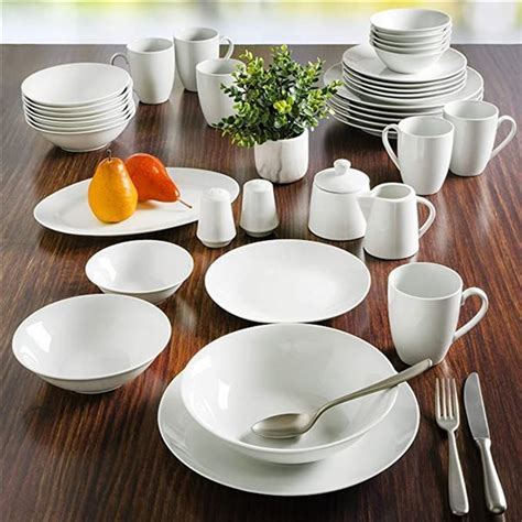 Gibson Home Classic Pearl Piece Fine Ceramic Dinnerware Set White