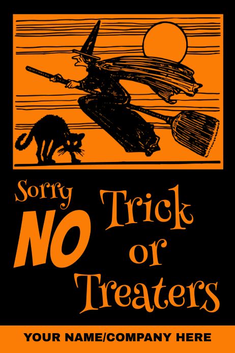 No Trick Or Treaters Template Postermywall