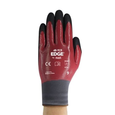 Ansell Edge Double Layer Nitrile Coated Oil Repellent Gloves