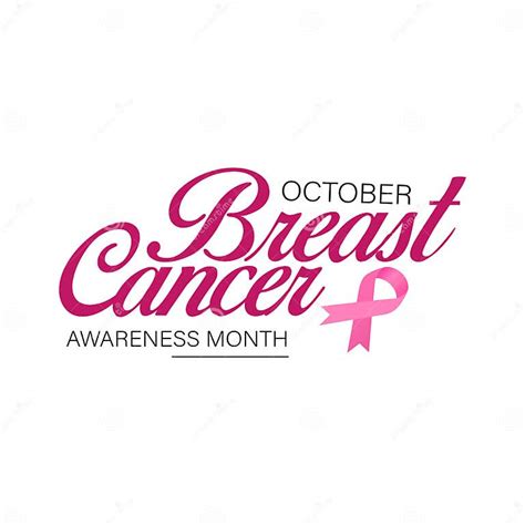 World Breast Cancer Awareness Month In October Breast Cancer Day Stock Illustration