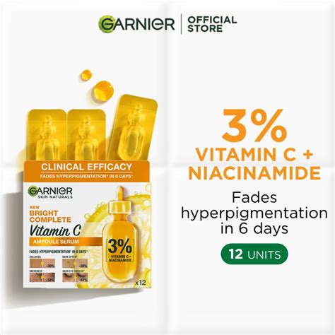 Garnier Bright Complete Ampoule Serum 12 Units 3 Vitamin C