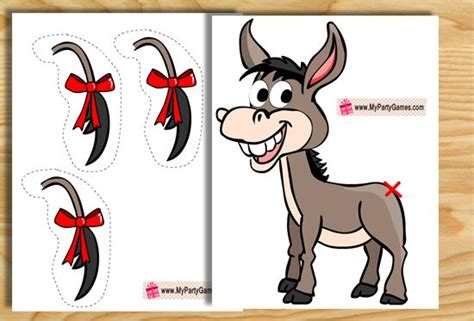 Pin the Tail on Donkey Game { Free Printable } | Birthday games for ...