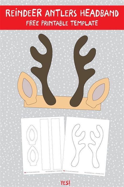 Printable Reindeer Antlers Headband Yes We Made This Diy Christmas