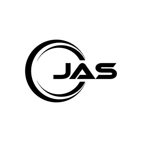 JAS letter logo design with white background in illustrator. Vector ...