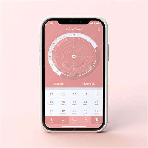 Premium Photo | Mobile App Layout Design of Menstrual Cycle Tracker