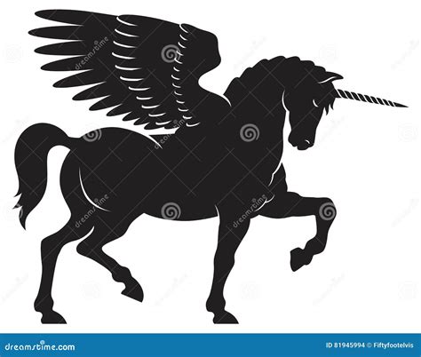 Winged Unicorn Vector Stock Vector Illustration Of Graphic 81945994