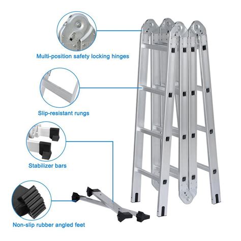 China Ft Heavy Duty Multi Purpose Aluminum Folding Extension Ladder