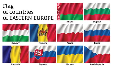 Vector Flags Of Eastern Europe Countries Stock Illustration - Download ...