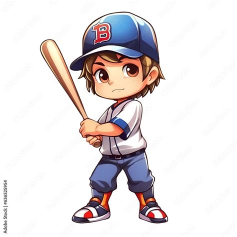 Cute Boy Baseball Player Clipart Illustration Stock Illustration ...