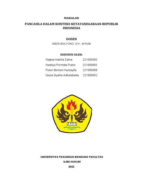 Pancasila Dalam Konteks Ketatanegaraan Republik Indonesia. | PDF