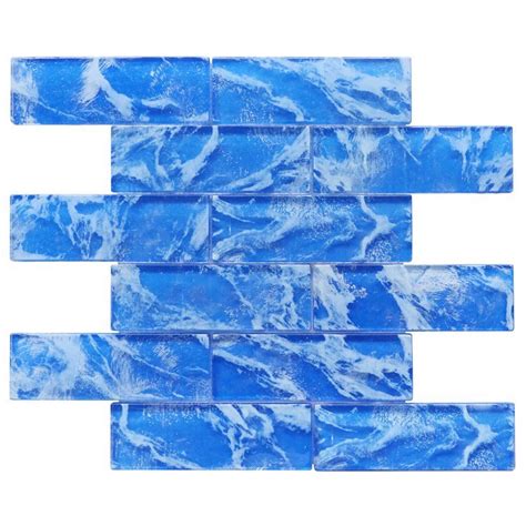 Foshan Blue Crystal Glass Mosaics Swimming Pool Tiles China Building Material And Home Decoration