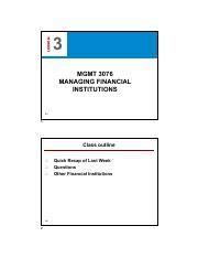 UWI MGMT3076 Topic 3 Pdf LESSON 3 MGMT 3076 MANAGING FINANCIAL