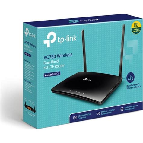 TP LINK Archer MR200 WiFi 4G Router AC 750 Dual Band Sim Router