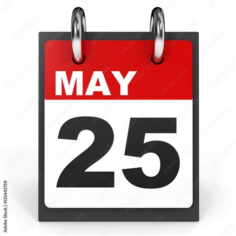 May 25 Calendar On White Background Stock Illustration Adobe Stock