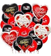 Amazon Katchon Red Heart Balloons Decorations Set