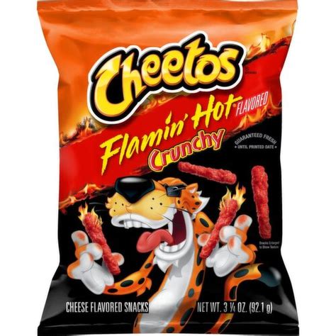 Cheetos Crunchy Cheese Flavored Snacks Flamin Hot Flavored 3 14 Oz The Fresh Grocer