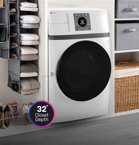 Ge Profile Ultrafast 4 6 Cu Ft High Efficiency Smart Combo Electric Washer And Dryer With Steam