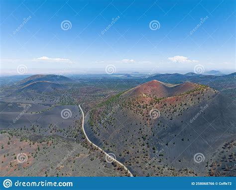 Aerial View of Sunset Crater in Northern Arizona Stock Photo - Image of ...