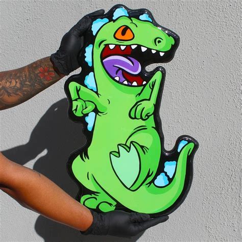 Reptar Rugrats Handmade Wall Art by Idiot Box Art | #2068183087