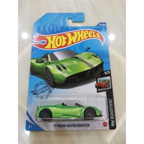 Hot Wheels 17 Pagani Huayra Roadster Green Shopee Malaysia