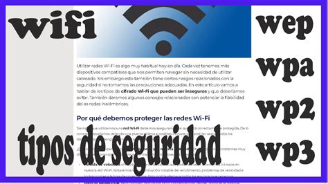 Tipos De Seguridad Wifi Wep Wpa Wpa2 Wpa3 Modem Router Internet Solo