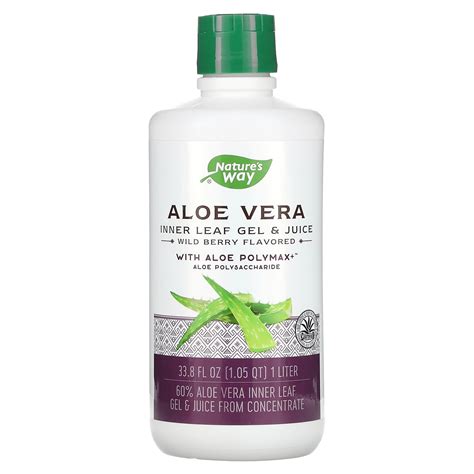 Nature S Way Aloe Vera Inner Leaf Gel Juice With Aloe Polymax Wild