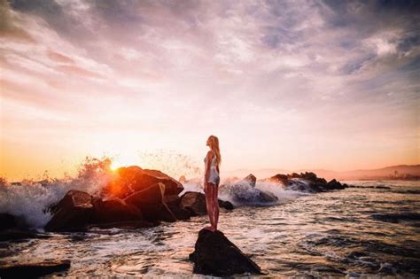 Wallpaper Sunlight Women Outdoors Model Sunset Sea Water