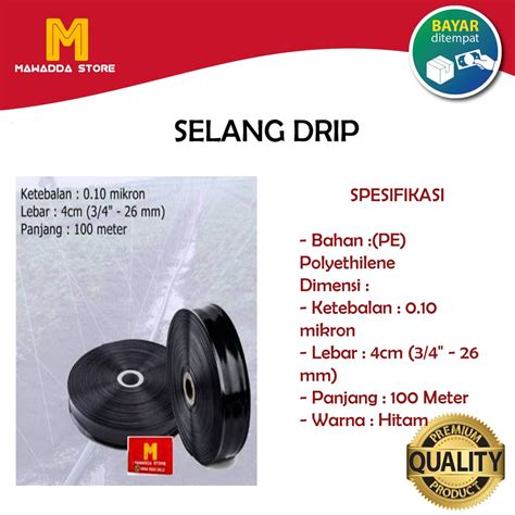 Jual Selang Irigasi Selang Drip Pertanian Dan Irigasi 0 10 Mikron X 4cm