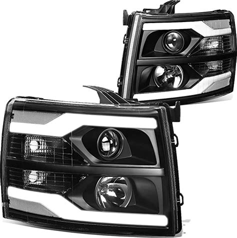 Amazon Dna Motoring Hl Hpl Csil G Bk Cl Dual Led Drl Projector