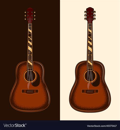 Acoustic guitar Royalty Free Vector Image - VectorStock