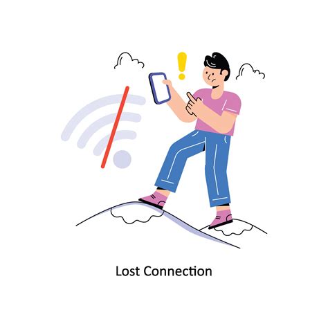 Lost Connection Connection Flat Style Design Vector Illustration Stock