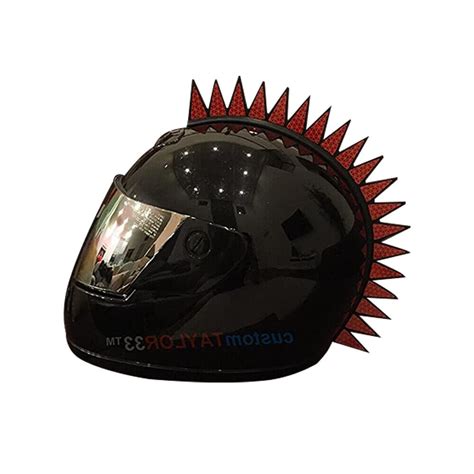 Rubber Durable Warhawk M Stick Spike Strip Mohawk Helmet Reflective