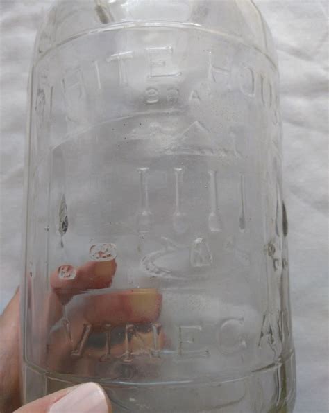 Vintage Antique White House Vinegar Clear Glass Jug Bottle Etsy