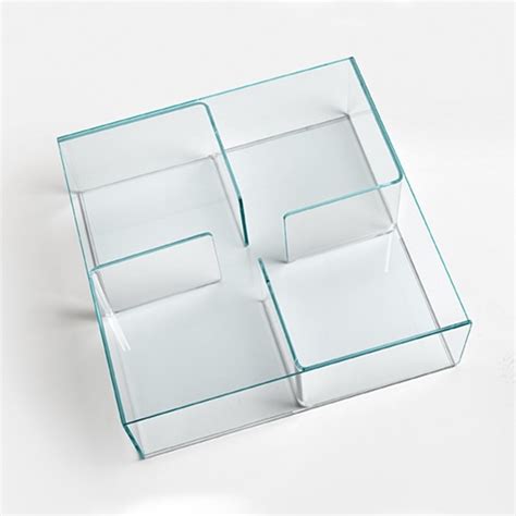 BUY the Fiam Quadra | Glass Coffee Table with FREE SHIPPING - Ultra Modern