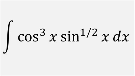 Integral Of Cos3xsin12x Dx Youtube