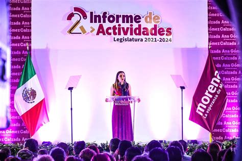 La diputada Ana Gómez rindió su Segundo Informe de actividades