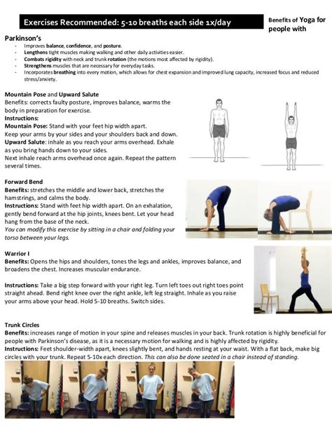 Handout Of Parkinsons Exercises